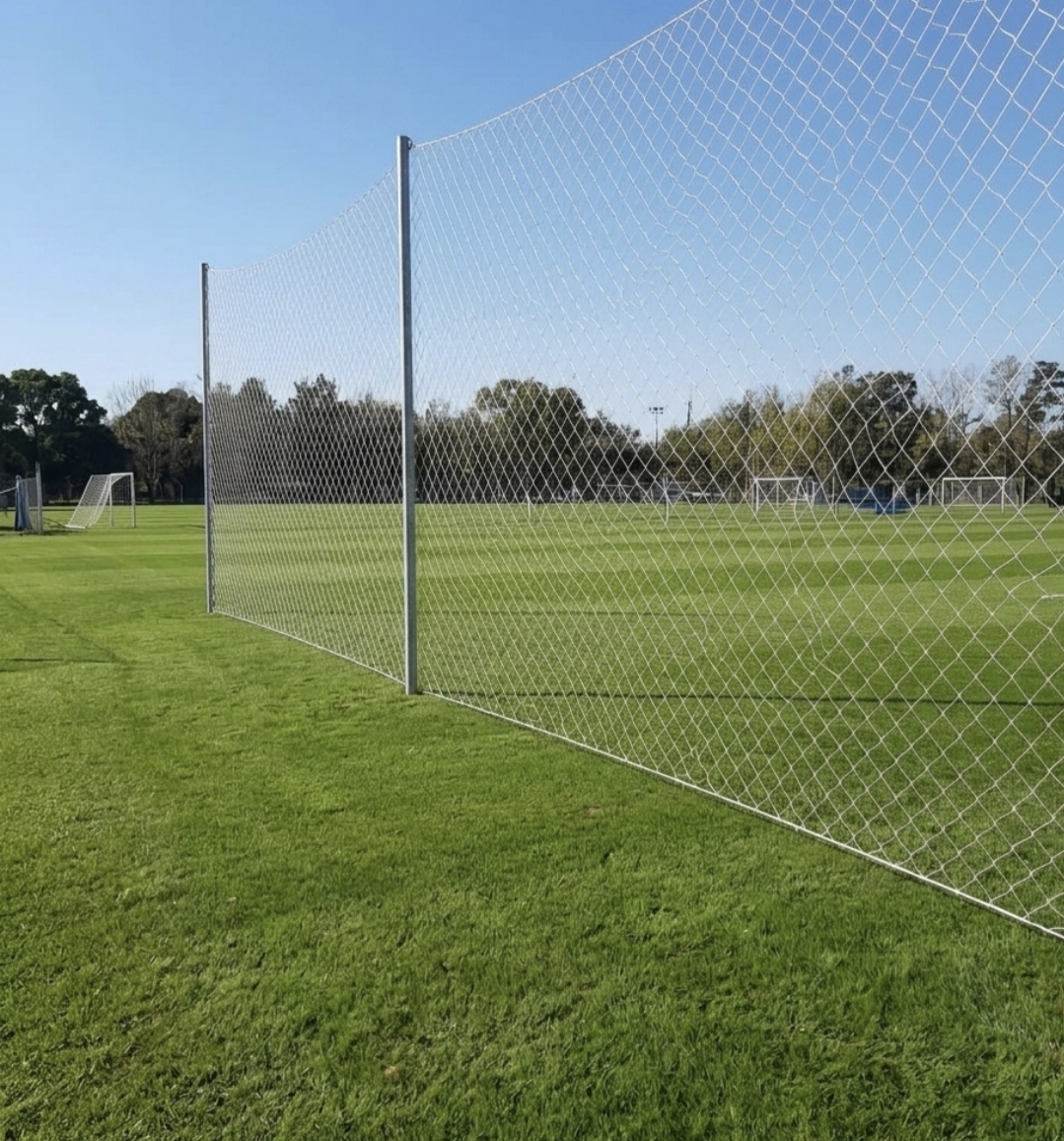 Red perimetral cancha de fútbol